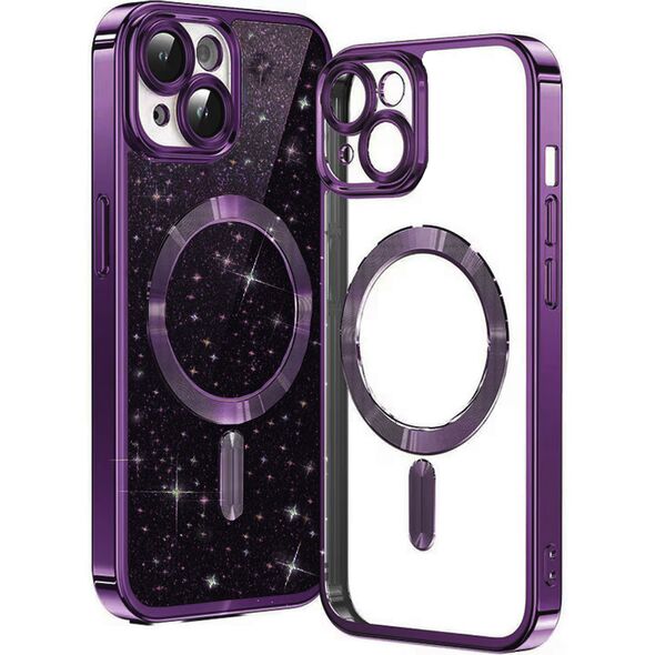 Techsuit Case for iPhone 14 - Techsuit Luxury Glitter MagSafe - Deep Purple 5949419133372 έως 12 άτοκες Δόσεις