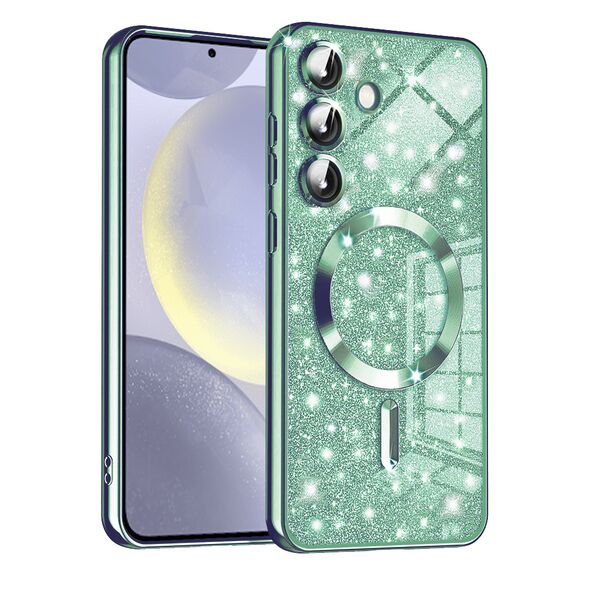 Techsuit Case for Samsung Galaxy S24 Plus - Techsuit Luxury Glitter MagSafe - Light Green 5949419131163 έως 12 άτοκες Δόσεις