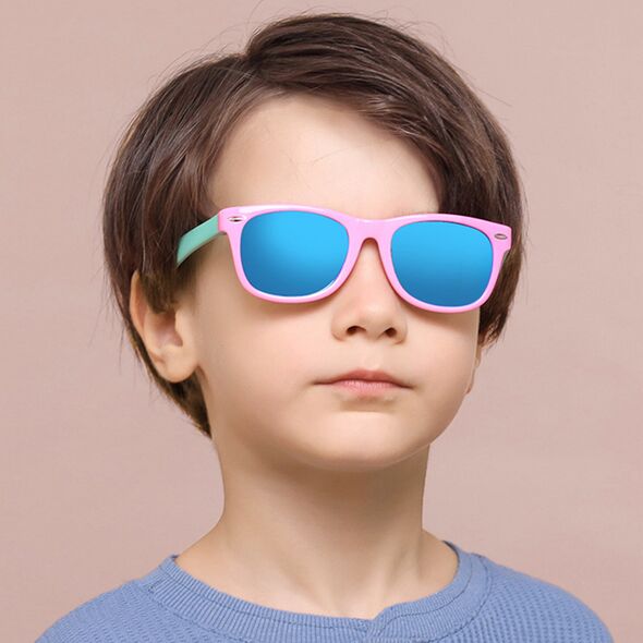 Techsuit Kids Sunglasses with UV Protection - Techsuit (D802) - Pink / Green / Pink 5949419154124 έως 12 άτοκες Δόσεις