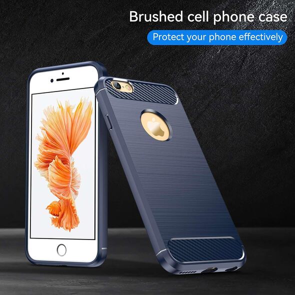 Techsuit Husa pentru iPhone XS Max - Techsuit Carbon Silicone - Blue 5949419164567 έως 12 άτοκες Δόσεις