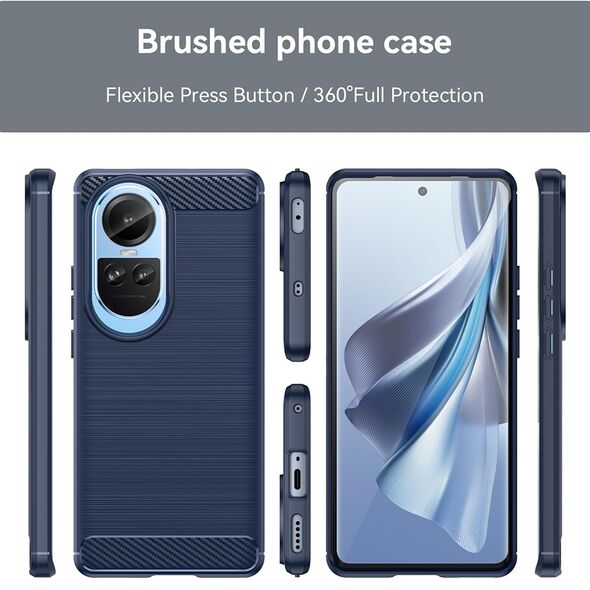 Techsuit Husa pentru Oppo Reno10 - Techsuit Carbon Silicone - Blue 5949419164161 έως 12 άτοκες Δόσεις