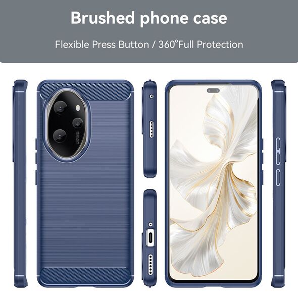 Techsuit Husa pentru Honor 100 Pro - Techsuit Carbon Silicone - Blue 5949419163904 έως 12 άτοκες Δόσεις