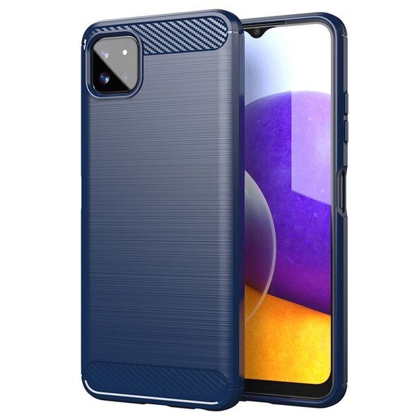 Techsuit Husa pentru Samsung Galaxy A22 5G - Techsuit Carbon Silicone - Blue 5949419163317 έως 12 άτοκες Δόσεις