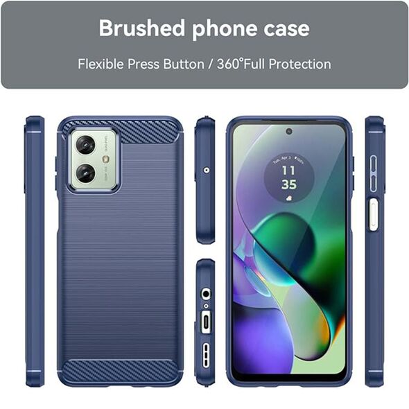 Techsuit Husa pentru Motorola Moto G54 - Techsuit Carbon Silicone - Blue 5949419163379 έως 12 άτοκες Δόσεις