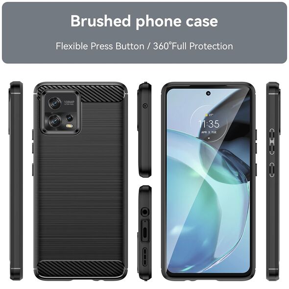 Techsuit Husa pentru Xiaomi Redmi Note 12 Pro 5G - Techsuit Carbon Silicone - Blue 5949419163423 έως 12 άτοκες Δόσεις