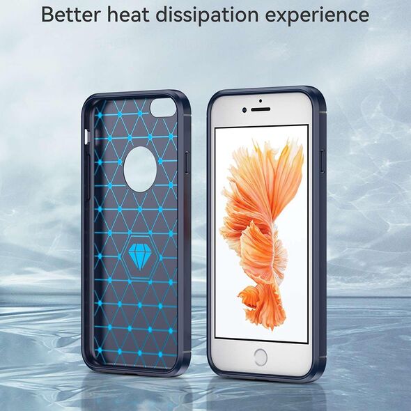 Techsuit Husa pentru iPhone 6 Plus/ 6s Plus - Techsuit Carbon Silicone - Blue 5949419163485 έως 12 άτοκες Δόσεις