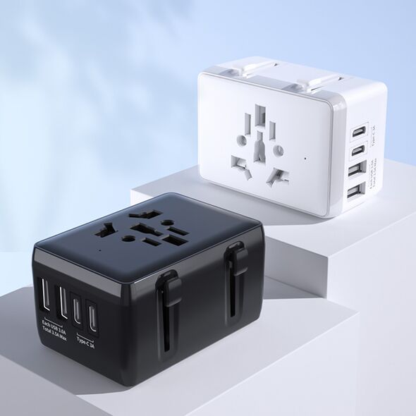 Techsuit Plug Adapter PD20W, 2 x USB, 2 x Type-C, EU, UK, AUS, US - Techsuit (HHT203A) - Black 5949419163348 έως 12 άτοκες Δόσεις