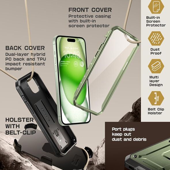 Supcase Case for iPhone 15 - Supcase Unicorn Beetle Pro - Guldan 0843439124370 έως 12 άτοκες Δόσεις