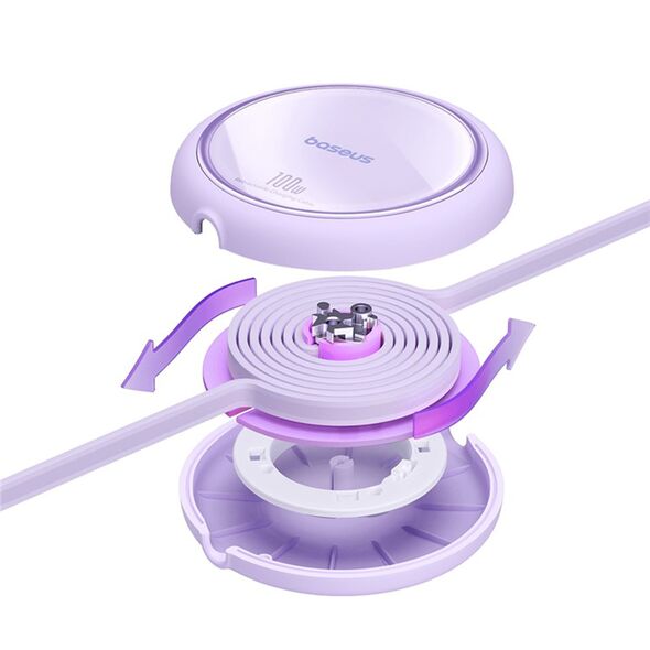 Baseus Cablu de Date Type-C la Type-C, 100W, 1m - Baseus Free2Draw Mini (P10364500511-00) - Nebula Purple 6932172647544 έως 12 άτοκες Δόσεις