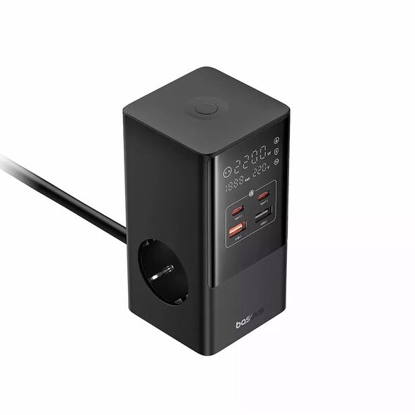 Baseus Charging Station 2xUSB, 2xType-C, 3xShuko, Fast Charging 35W, 1.5m - Baseus (E00023606113-00) - Cluster Black 6932172631918 έως 12 άτοκες Δόσεις