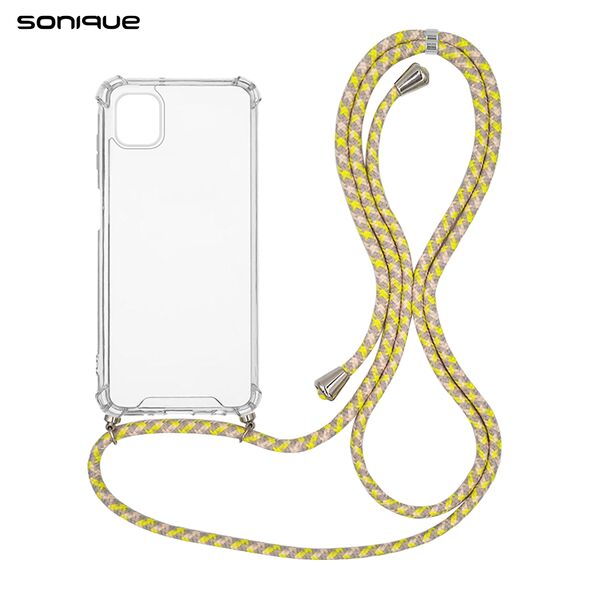 Θήκη Σιλικόνης με Κορδόνι Sonique Armor Clear Samsung Galaxy M13 4G Rainbow Κίτρινο - Sonique - Rainbow Κίτρινο - Galaxy M13 4G