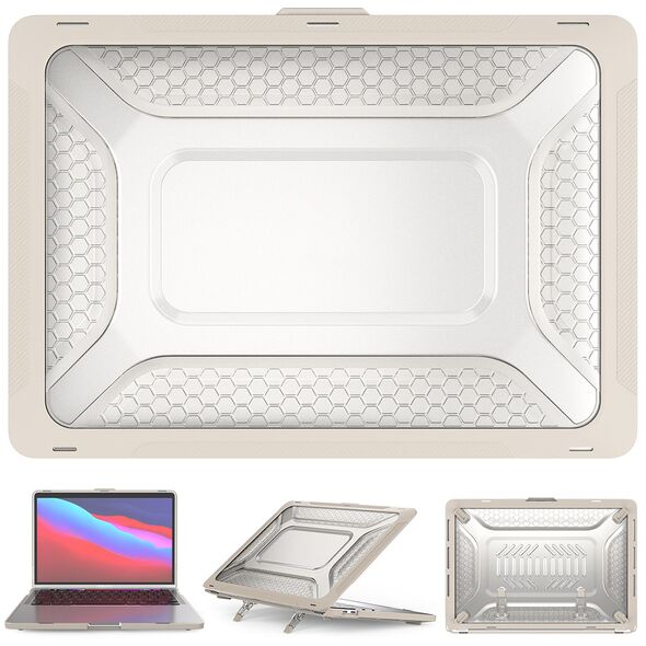 Θήκη για MacBook Sonique Icy Guardian με Βάση Στήριξης Apple MacBook Pro 13&quot; 2018/2020/2022 Μπεζ - Sonique - Μπεζ - Apple MacBook Pro 13&quot; 2018/2020/2022 - Icy Guardian Sonique