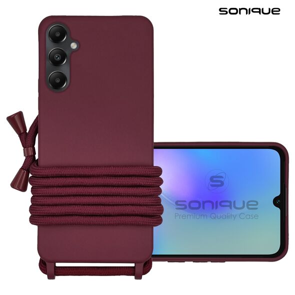 Θήκη Σιλικόνης με Κορδόνι CarryHang Sonique Samsung Galaxy A05s 4G Μπορντώ - Sonique - Μπορντώ - Galaxy A05s 4G