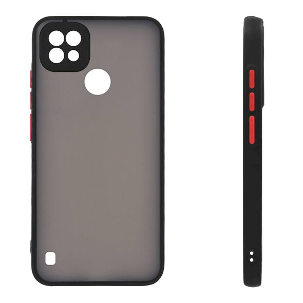 Θήκη Σιλικόνης Color Button Bumper Sonique Realme C21 Μαύρο - Sonique - Μαύρο - Realme C21