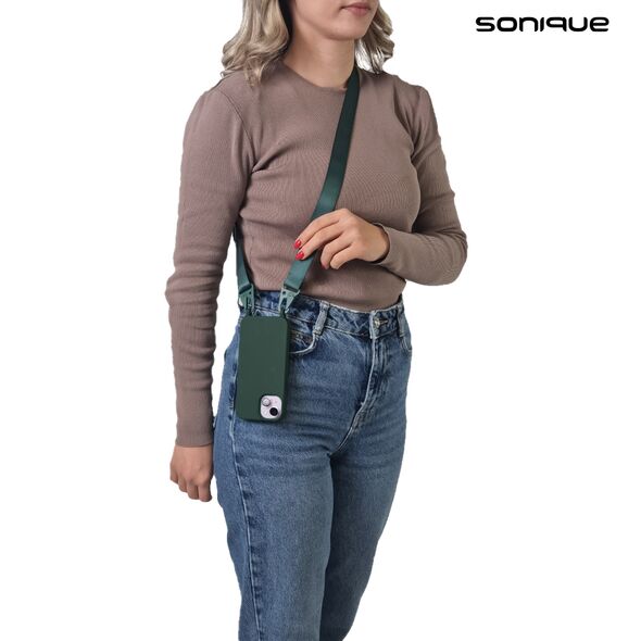 Θήκη Σιλικόνης με Strap CarryHang Sonique Xiaomi Redmi A1 / Redmi A2 Πράσινο Σκούρο - Sonique - Πράσινο Σκούρο - Redmi A1, Redmi A2