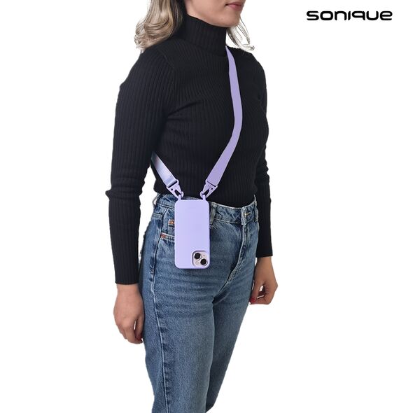 Θήκη Σιλικόνης με Strap CarryHang Sonique Samsung Galaxy S23 FE Λιλά - Sonique - Λιλά - Galaxy S23 FE