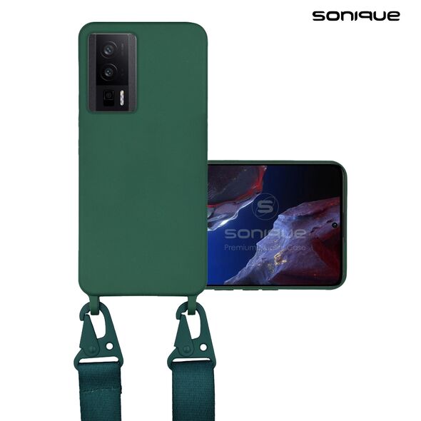 Θήκη Σιλικόνης με Strap CarryHang Sonique Xiaomi Poco F5 Pro 5G Πράσινο Σκούρο - Sonique - Πράσινο Σκούρο - Poco F5 Pro 5G