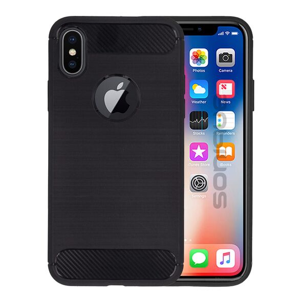 Θήκη Σιλικόνης Sonique Carbon Brushed Apple iPhone X / iPhone XS Μαύρο - Sonique - Μαύρο - iPhone X, iPhone XS