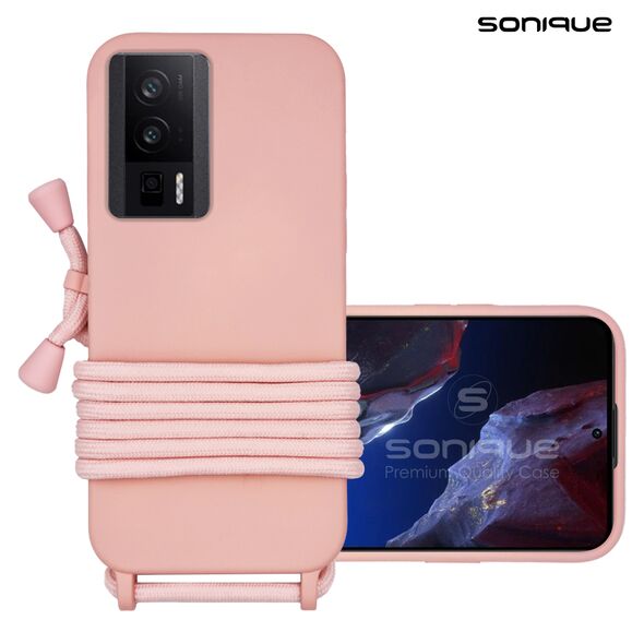 Θήκη Σιλικόνης με Κορδόνι CarryHang Sonique Xiaomi Poco F5 Pro 5G Ροζ - Sonique - Ροζ - Poco F5 Pro 5G