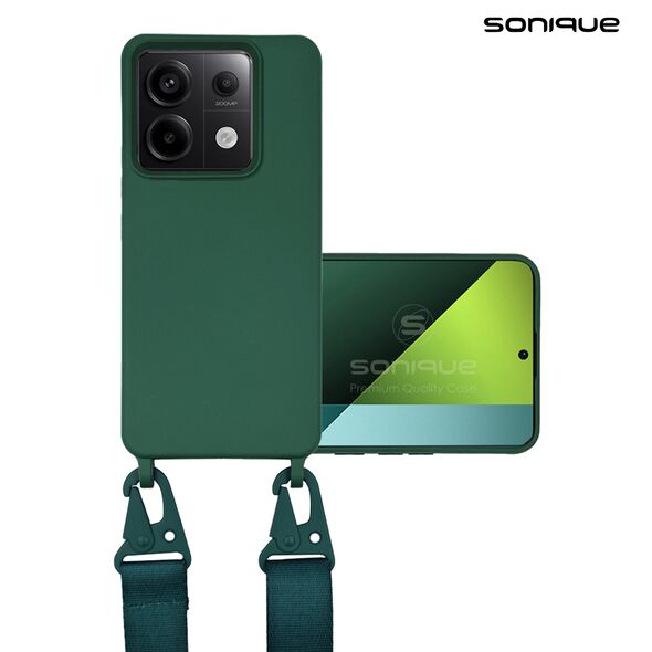 Θήκη Σιλικόνης με Strap CarryHang Sonique Xiaomi Redmi Note 13 Pro 5G / Poco X6 5G Πράσινο Σκούρο - Sonique - Πράσινο Σκούρο - Poco X6 5G, Redmi Note 13 Pro 5G