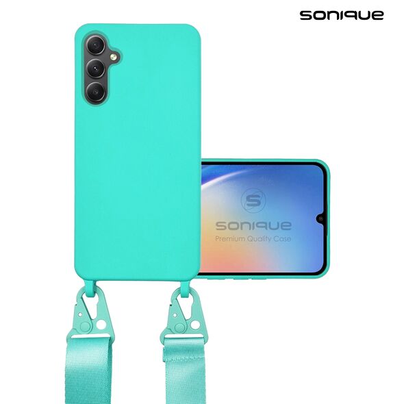 Θήκη Σιλικόνης με Strap CarryHang Sonique Samsung Galaxy A35 5G Γαλάζιο - Sonique - Γαλάζιο - Galaxy A35 5G