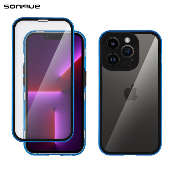 Μαγνητική Μεταλλική Θήκη 360° Full Protector Sonique για Apple iPhone 13 Pro Max Μπλέ - Sonique - Μπλέ - iPhone 13 Pro Max