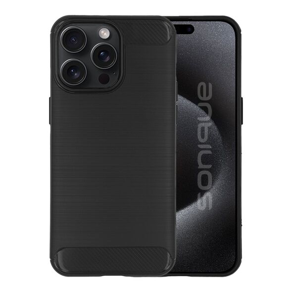 Θήκη Σιλικόνης Sonique Carbon Brushed Apple iPhone 15 Pro Max Μαύρο - Sonique - Μαύρο - iPhone 15 Pro Max