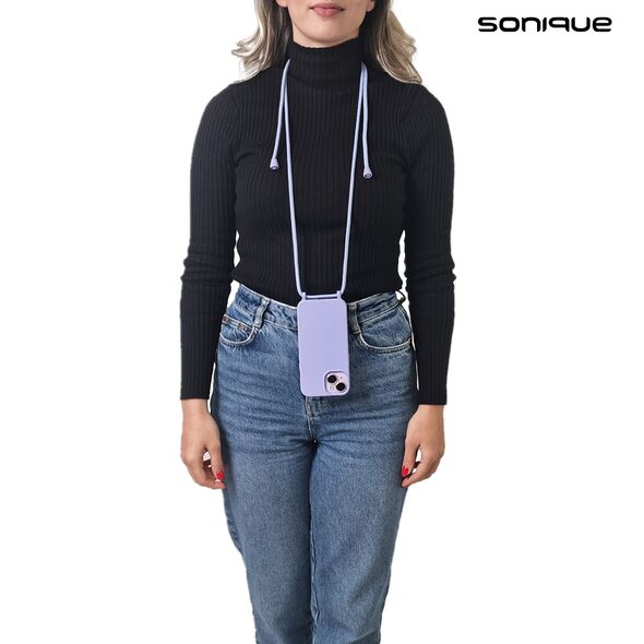 Θήκη Σιλικόνης με Κορδόνι CarryHang Sonique Realme C55 Λιλά - Sonique - Λιλά - Realme C55