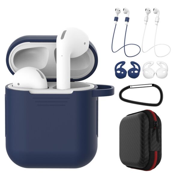 Σετ 7 σε 1 Sonique Soft Touch για AirPods 1/2 Μπλέ - Sonique - Μπλέ