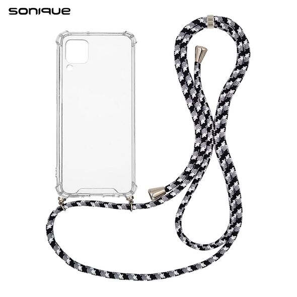 Θήκη Σιλικόνης με Κορδόνι Sonique Armor Clear Huawei P40 Lite Rainbow Μαύρο - Sonique - Rainbow Μαύρο - P40 Lite