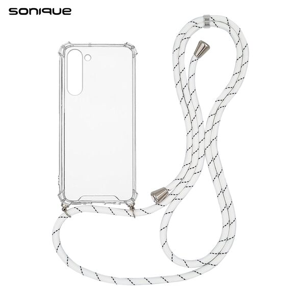 Θήκη Σιλικόνης με Κορδόνι Sonique Armor Clear Samsung Galaxy S23 Rainbow Λευκό - Sonique - Rainbow Λευκό - Galaxy S23