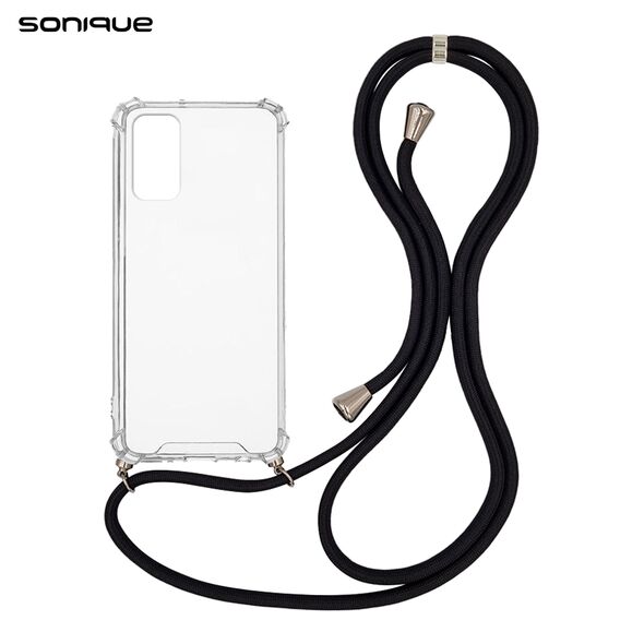 Θήκη Σιλικόνης με Κορδόνι Sonique Armor Clear Samsung Galaxy A13 5G / Galaxy A04s Μαύρο - Sonique - Μαύρο - Galaxy A04s, Galaxy A13 5G