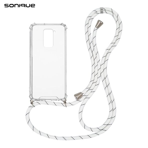 Θήκη Σιλικόνης με Κορδόνι Sonique Armor Clear Xiaomi Redmi Note 9 Rainbow Λευκό - Sonique - Rainbow Λευκό - Redmi Note 9