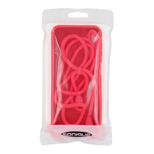 Θήκη Σιλικόνης με Κορδόνι CarryHang Sonique Apple iPhone 14 Φουξ - Sonique - Φουξ - iPhone 14