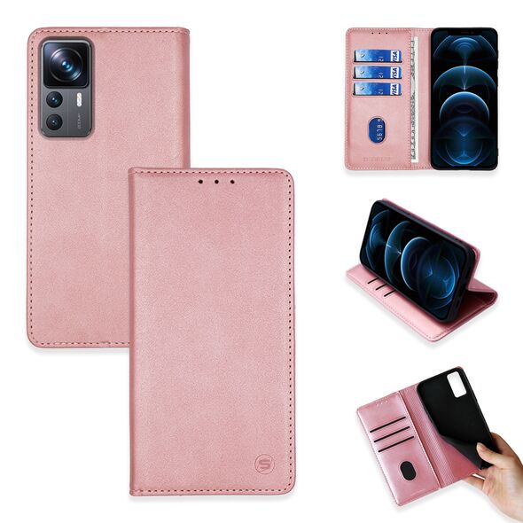 Θήκη Πορτοφόλι Vintage Magnet Wallet Sonique Xiaomi Xiaomi 12T  / Xiaomi 12T Pro Ροζ Χρυσό - Sonique - Ροζ Χρυσό - Xiaomi 12T, Xiaomi 12T Pro - Θήκη Πορτοφόλι