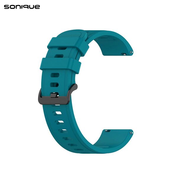 Λουράκι Σιλικόνης Soft Band Sonique 22mm για Amazfit GTR 3/ GTR 4/ GTR 47mm/GTR 3 pro/GTR 2e/GTR 2/3 Stratos/2 Stratos Πετρόλ - Sonique - Πετρόλ