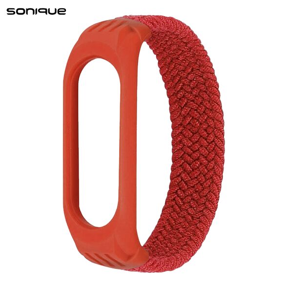 Λουράκι Braided Sonique για Xiaomi Mi Band 3/4/5/6 Κόκκινο - Sonique - Κόκκινο - Λουράκια