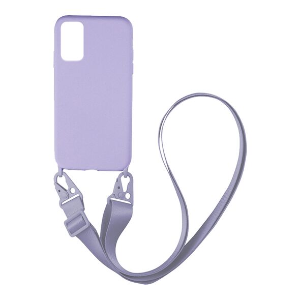 Θήκη Σιλικόνης με Strap CarryHang Sonique Samsung Galaxy A03s Λιλά - Sonique - Λιλά - Galaxy A03s