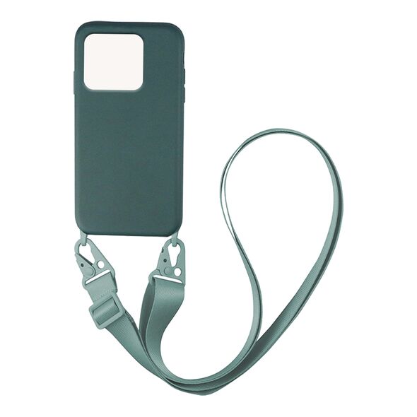 Θήκη Σιλικόνης με Strap CarryHang Sonique Xiaomi Redmi 10C Πράσινο Σκούρο - Sonique - Πράσινο Σκούρο - Redmi 10C