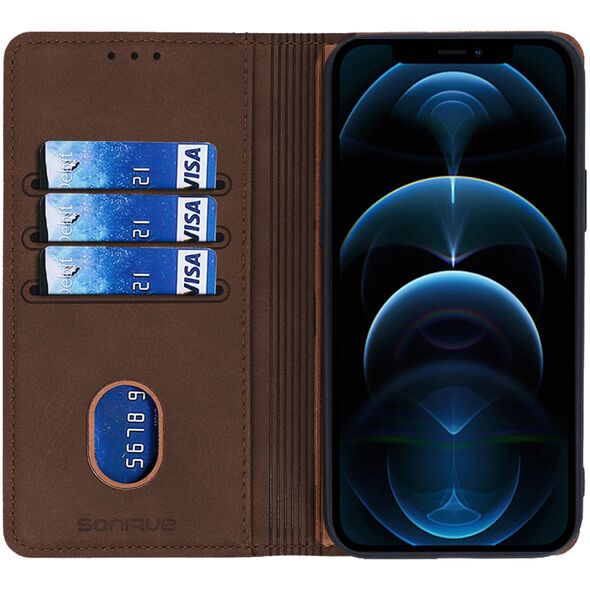 Θήκη Πορτοφόλι Vintage Magnet Wallet Sonique Xiaomi Redmi Note 10 5G / Poco M3 Pro 5G Καφέ - Sonique - Καφέ - Poco M3 Pro 5G, Redmi Note 10 5G - Θήκη Πορτοφόλι