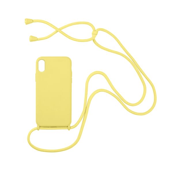 Θήκη Σιλικόνης με Κορδόνι CarryHang Sonique Apple iPhone X / iPhone XS Κίτρινο - Sonique - Κίτρινο - iPhone X, iPhone XS