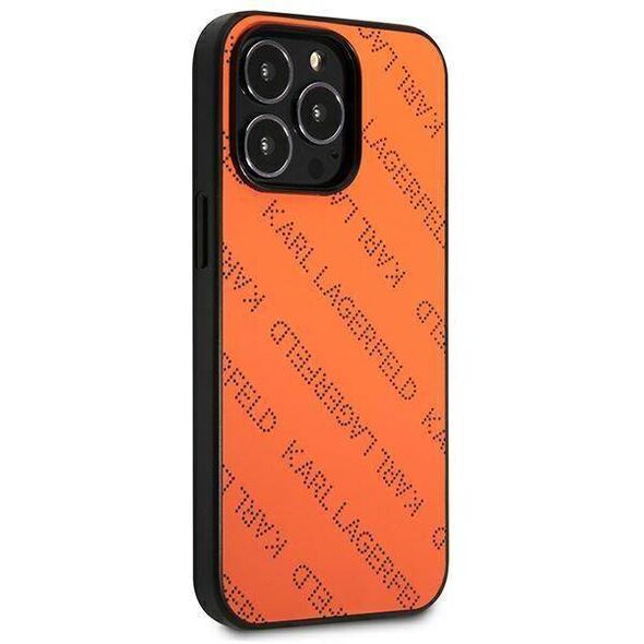 Original Case IPHONE 13 PRO Karl Lagerfeld Hardcase Perforated Allover (KLHCP13LPTLO) orange 3666339049584