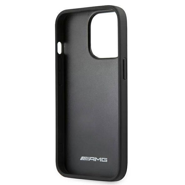 Case IPHONE 13 PRO Mercedes AMG Hardcase Leather Hot Stamped (AMHCP13LDOLBK) black 3666339018870