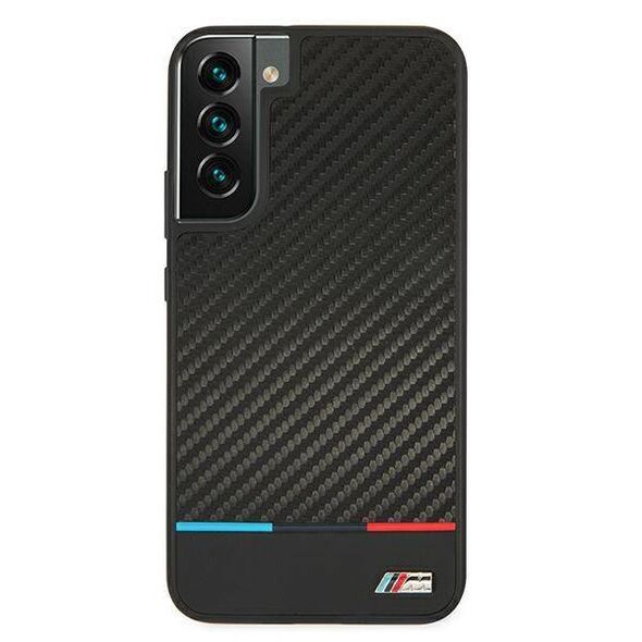 Original Case SAMSUNG GALAXY S22+ PLUS BMW Hardcase M Collection Triangles (BMHCS22MPUCARTCBK) black 3666339043360