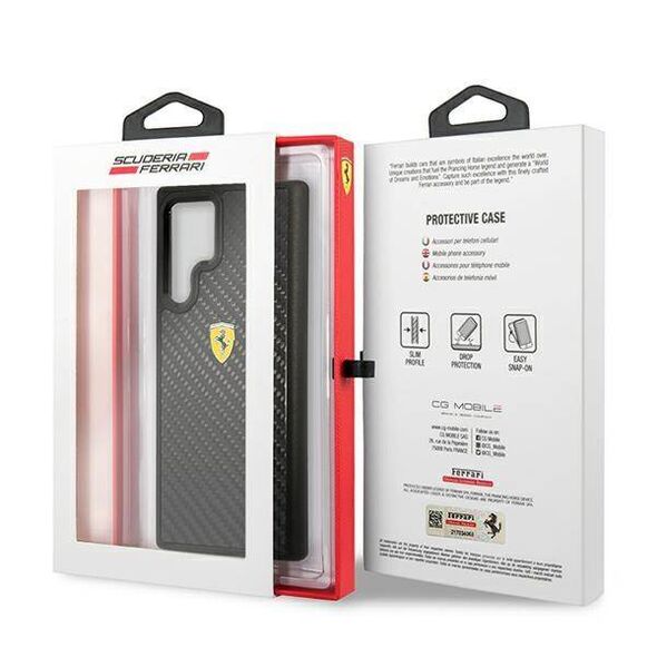 Original Case SAMSUNG GALAXY S22 ULTRA Ferrari Hardcase On Track Real Carbon (FEHCS22LFCAK) black 3666339044725