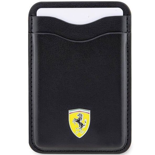 Original Case IPHONE Z MAGSAFE Ferrari Wallet Card Slot MagSafe Leather 2023 Collection (FEWCMRSIK) black 3666339131197