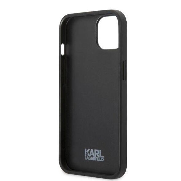 Original Case IPHONE 13 MINI Karl Lagerfeld Hardcase Monogram Ikonik Patch blue 3666339049485