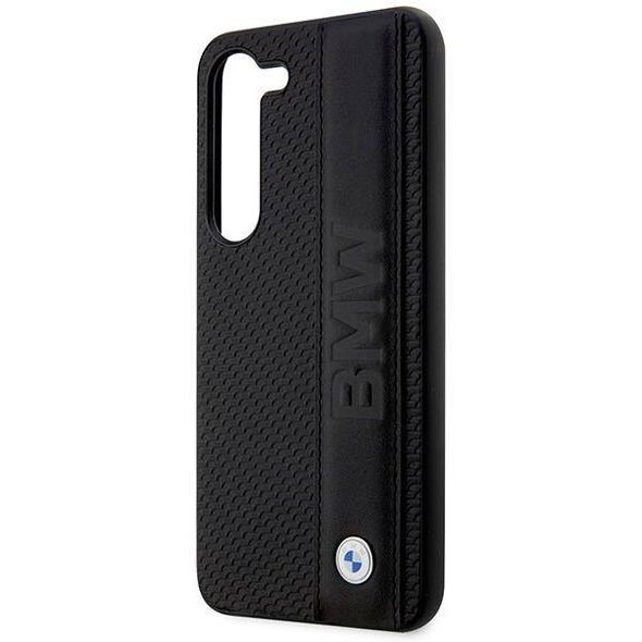 Original Case SAMSUNG GALAXY S23+ BMW Hardcase Leather Textured & Stripe (BMHCS23M22RDPK) black 3666339114527