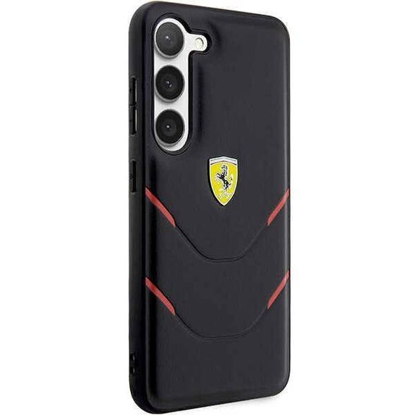 Case SAMSUNG GALAXY S23  Ferrari Hot Stamp Lines (FEHCS23SPBAK) black 3666339117160