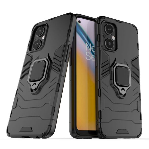 Ring Armor tough hybrid case cover + magnetic holder for OnePlus Nord N20 5G black